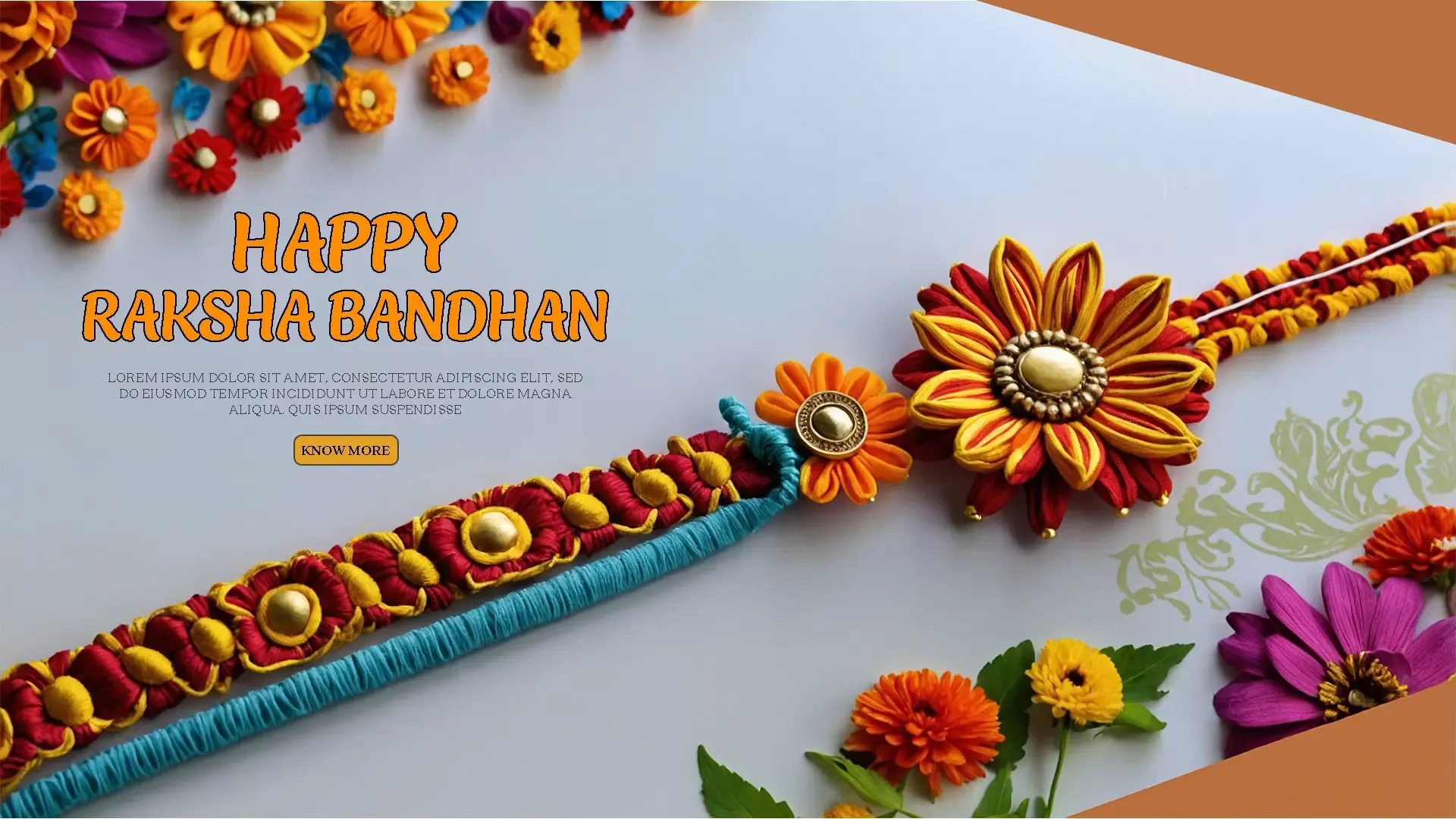 Happy Raksha Bandhan Invitation PSD Template